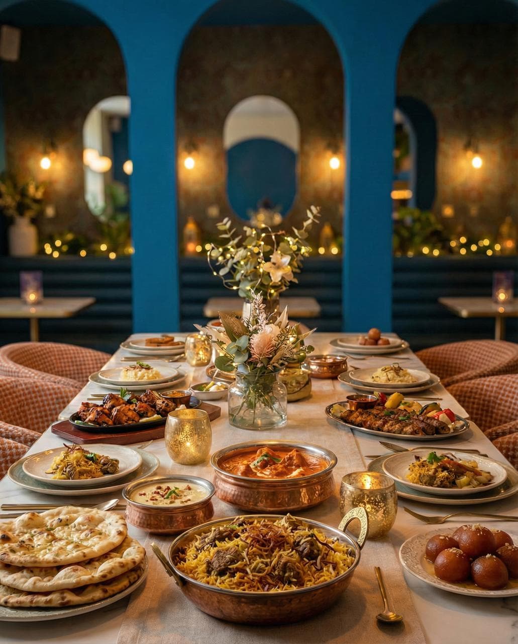 Chef special Indian dish served at Raj by Sherri’s restaurant in Slough.